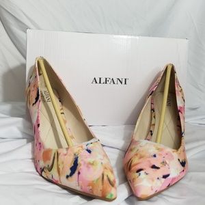 Alfani Floral Print Kitten Heels